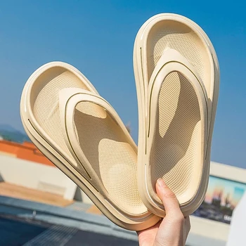 Parmak arası terlik Açık Terlik Terlik plaj sandaletleri EVA Kaymaz Bayanlar Çift Terlik erkek Sandalet
