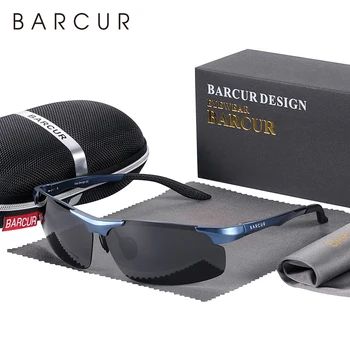 BARCUR Alüminyum Magnezyum Çerçeve Marka Tasarımcı güneş gözlüğü çerçevesi Erkekler Fotokromik Dikdörtgen Ultralight Göz spor gözlüğü 3