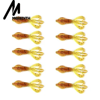 MEREDITH 7 cm/3g 10 adet/grup Yapay Kerevit Twintail Yumuşak Swimbaits Tuzlu Su Tatlısu Balıkçılık için Ücretsiz Kargo 1