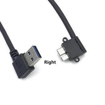 90 Derece yukarı Aşağı Sol Sağ Açılı USB 3.0 Tip A Mikro B Erkek Kablo Samsung S5 Not 3 HDD harici sabit disk Disk