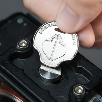 5 Adet Sikke Anahtarı Combo Aracı Carry-on Tornavida SLR Kamera için Hızlı Bırakma Plakası Kamera Montaj Plakası Oluklu Vidalar 4