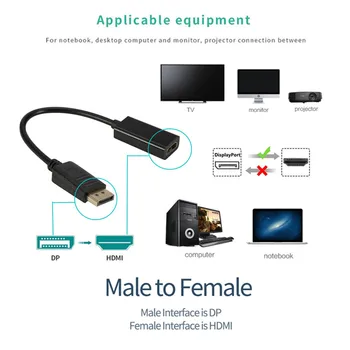DP HDMI uyumlu Kablo Adaptörü 4K 1080P DisplayPort Hdmı uyumlu Erkek Kadın Dönüştürücü PC TV Projektör Monitör 1
