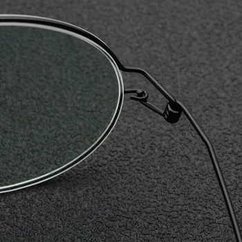 BCELAR Ultralight Optik Reçete Gözlük Yuvarlak Çerçeve erkek Miyopi Gözlük Titanyum Jant Gözlük Kadınlar Kore 5