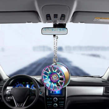 Araba Kolye Süsler Metal Tekerlek göbeği Volan Asılı Hip-Hop Oto iç diş Görünüm Ayna Dekorasyon Dangle Trim Aksesuar 2