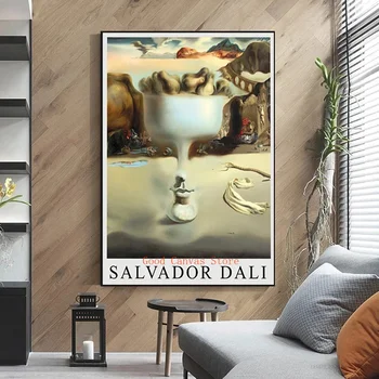 Salvador Dali Sürrealizm Sanat Tuval Boyama Retro Quadro Posterler ve Baskılar Duvar sanat resmi Oturma Odası Ev Dekor Cuadros 2
