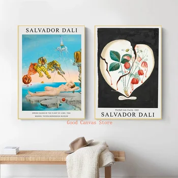 Salvador Dali Sürrealizm Sanat Tuval Boyama Retro Quadro Posterler ve Baskılar Duvar sanat resmi Oturma Odası Ev Dekor Cuadros 3