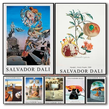 Salvador Dali Sürrealizm Sanat Tuval Boyama Retro Quadro Posterler ve Baskılar Duvar sanat resmi Oturma Odası Ev Dekor Cuadros 5