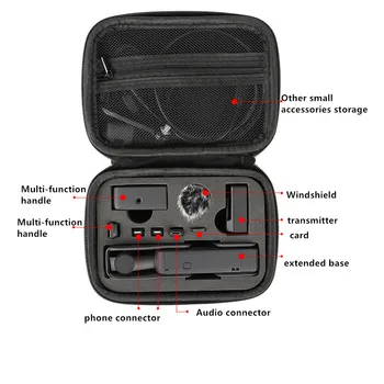 Cep kamera Taşınabilir kılıf Çanta kolu/ verici /adaptör / Hafıza kartı saklama kutusu djı osmo cep 2 kamera 1