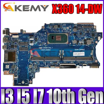 HP x360 14-dw 14m-dw0023dx Laptop Anakart 6050A3156701 anakart I3-1005G1 I5-1035G1 I7-1065G7 CPU L96510-001 2