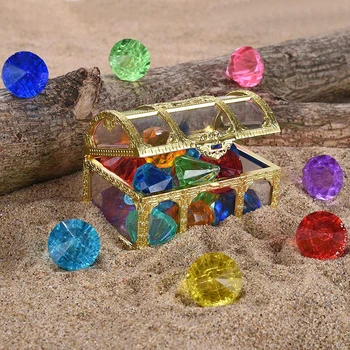 10 adet Renkli Elmas Havuzu Dalış Mücevher Kazma Oyuncak Hazine Sandığı Korsan Kutusu Yaz Çocuklar İçin Sualtı Dalış Oyuncak Hediyeler