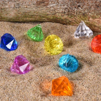10 adet Renkli Elmas Havuzu Dalış Mücevher Kazma Oyuncak Hazine Sandığı Korsan Kutusu Yaz Çocuklar İçin Sualtı Dalış Oyuncak Hediyeler 5