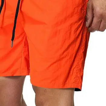 Erkekler plaj şortu Yaz Düz Renk Beşinci Pantolon Pamuk Nefes İpli Cepler Kapatma Hızlı Kuru fitness şortu 2021