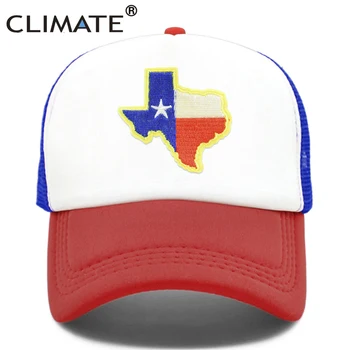 IKLİM Texas kamyon şoförü şapkası Texas Eyaleti Kap Texas Bayrağı Harita Örgü Serin Şapka Kap Serin file şapka Yetişkin