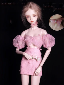 Özel özel giyim seti + kolye / 100 % el yapımı oyuncak bebek giysileri üst etek dantel kıyafet 1/6 Xinyi FR ST barbie bebek 0