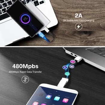 3 in 1 USB Kablosu Mikro USB C Tipi Aydınlatma Kablosu Samsung Xiaomi Huawei İçin 2A Mini Anahtarlık Şarj Şarj Kabloları 0
