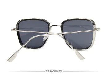 VWKTUUN Kare Vintage Güneş Gözlüğü Erkekler Steampunk güneş gözlüğü Erkek Açık Kalın Çerçeve Shades UV400 Ayna Gözlük