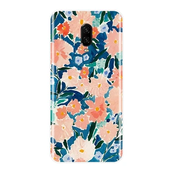 OnePlus 3 3T 5 5T 6 6T 7 7 Pro telefon kılıfı Silikon Estetik Çiçek Çiçek Yumuşak Kapak İçin Bir Artı 3 3T 5 5T 6 6T 7 7 Pro