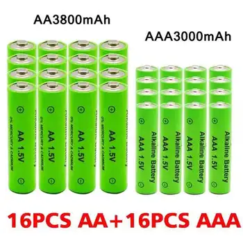 AA + AAA şarj edilebilir AA 1.5 V 3800mAh / 1.5 V AAA 3000mah Alkalin pil el feneri oyuncaklar izle MP3 oyuncu değiştirin Ni-Mh pil 0