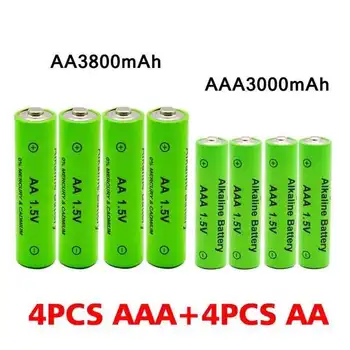 AA + AAA şarj edilebilir AA 1.5 V 3800mAh / 1.5 V AAA 3000mah Alkalin pil el feneri oyuncaklar izle MP3 oyuncu değiştirin Ni-Mh pil 5