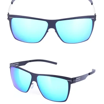 Pilot sürüş gözlükleri Kare güneş gözlüğü erkekler Vintage polarize Anıt UV alaşım gözlük güneş gözlüğü kadın vidasız ışık tasarımı
