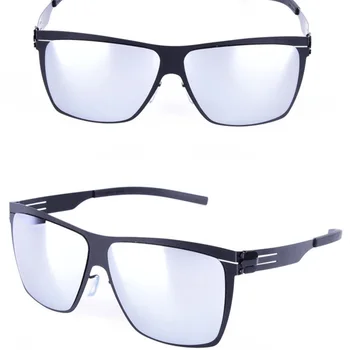 Pilot sürüş gözlükleri Kare güneş gözlüğü erkekler Vintage polarize Anıt UV alaşım gözlük güneş gözlüğü kadın vidasız ışık tasarımı 4