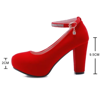 Yeni Kadın Bling Yüksek Topuklu Kadın kadife ayakkabı Platformu Alt Pompaları Bayanlar Akşam Elbise Düğün parti ayakkabıları Büyük Boy 43 44 3
