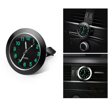 Sıcak 43mm Araba Saat Araba Aydınlık Otomatik Ölçer Hava Firar Kuvars Saat klip ile Otomatik hava çıkış İzle Araba styling 1