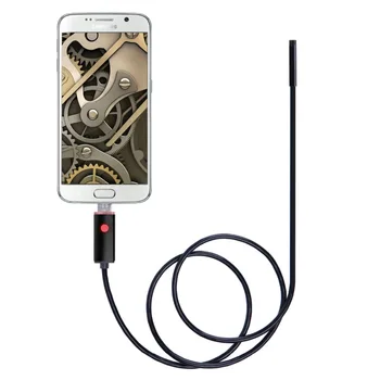 7mm Mini mikro USB Android Telefon OTG Endoskop Kamera 2 M Kablo IP67 Su Geçirmez Yılan Tüp Boru Muayene 480 p HD İP kamera 4