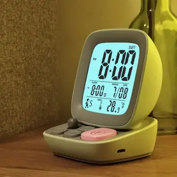 500mAh Çalar saat dekoratif elektronik saat başucu şarj edilebilir çalar saat 0
