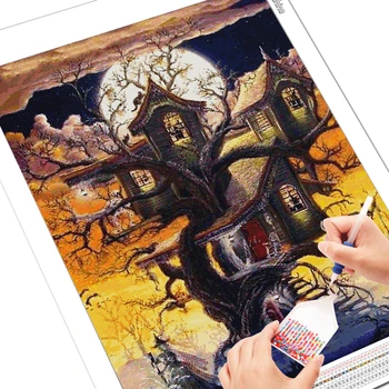 EverShine Elmas Nakış Karikatür Elmas Sanat Boyama Cadılar Bayramı Mozaik Boncuklu Çapraz Dikiş Rhinestones Dikiş El Sanatları 4