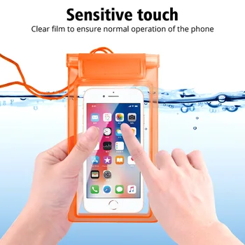 FONKEN Evrensel Yüzen Su Geçirmez telefon kılıfı Smartphone Sualtı Kuru Çanta IPX8 çanta Yüzmek telefon kılıfı İzole Su 5