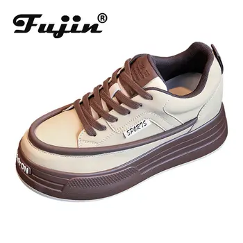 Fujin 7.5 cm Yeni Mikrofiber Platformu Kama Gizli Topuk Ayak Bileği Kadın Patik Sonbahar Bahar Kaymaz Karışık Renk Flats Moda Ayakkabı 3