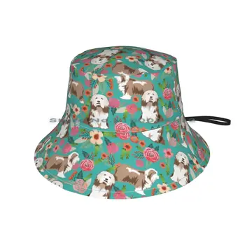 Sakallı Kömür Ocağı Çiçek Deseni-Sevimli Köpek Tasarımı, Sakallı Kömür Ocağı Köpek Kasketleri Örgü Şapka Basenji Çiçek Deseni Sevimli Köpek Tasarımı