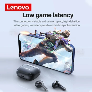YENİ Orijinal Lenovo LP40 TWS Kablosuz Kulaklık Bluetooth 5.0 Çift Stereo Gürültü Azaltma Bas Dokunmatik Kontrol Uzun Bekleme 230mAH
