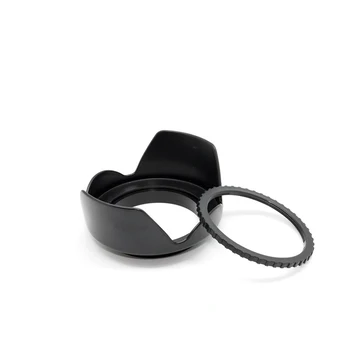72mm Lotus Yaprağı Şeklinde Siyah Lens Hood, ABS Plastik Malzeme, Yaygın Olarak Kullanılan Fotoğraf Aksesuarları SLR Kameralar için 3