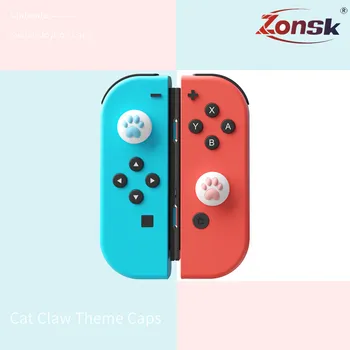 Kedi pençe pad Analog Başparmak Sapları Kapaklar Nintendo Anahtarı Lite NS JoyCon Denetleyici Sopa Cilt anahtarı Joy Con Joystick Kapak