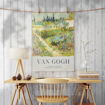 Vincent Van Gogh Sergi Müzesi Poster, Bahçe At Arles Sanat Baskılar Tuval Boyama, manzara Duvar Resmi Ev Dekor