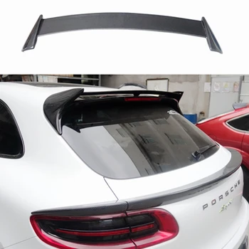 Karbon Fiber arka çatı spoileri Porsche Macan için Spoiler-2018 Kuyruk Kanatları Araba Styling