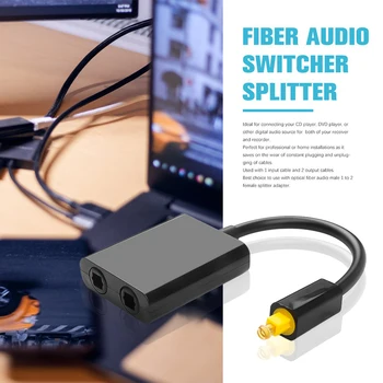 Yeni 1 adet Mini USB Ses Kablosu Dijital Toslink Fiber Optik Ses 1 İla 2 Dişi Splitter adaptörü 23CM Multimedya