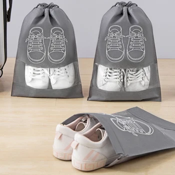 5 adet Su Geçirmez ayakkabı Saklama Çantası Seyahat Taşınabilir İpli Ayakkabı saklama Çantası Giyim Ayakkabı Sınıflandırılmış Çanta Klozet Organizatör 5