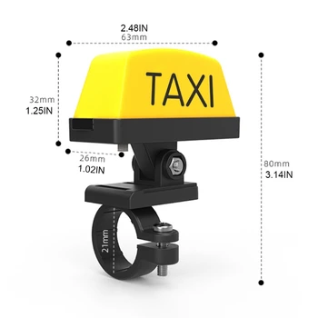Motosiklet Dekorasyon modifiye ışık Ayarlanabilir Kolu kask lambası USB Şarj Edilebilir Uyarı Taksi kutu işareti LED Lamba T3EF
