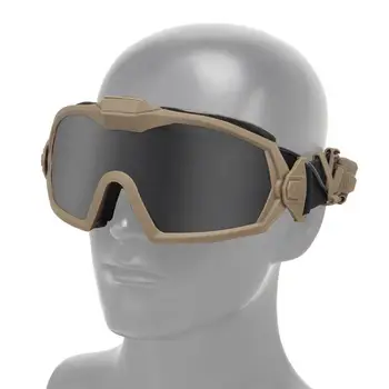 Anti-Darbe Gözlük ile Fan, taktik güvenlik gözlükleri, Anti-Sis UV400 Gözlük Gözlük ile 2 Lens için Sürme Çekim Avcılık