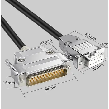 Saf bakır DB9 delik 25-pin bağlantı kablosu DB25 to DB9 seri port paralel port kablosu 9 delikli 25-pin dönüşüm kablosu