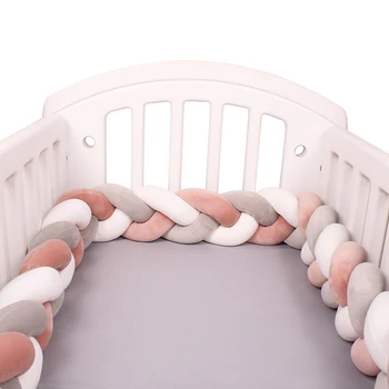 2M Bebek Tampon Yatak Örgü Taşınabilir Katlanır yatak Çıkarılabilir Tampon Beşik Tampon Odası Dekor Yastık Tampon Çocuklar İçin hediye