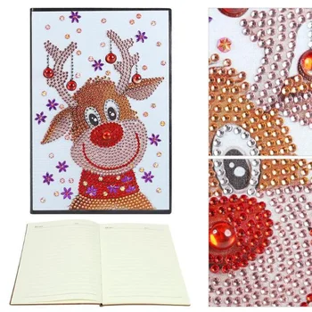 Noel hediyesi Noel Baba 5D DIY Özel Şekilli Elmas Boyama Dizüstü Elmas Nakış Kitaplar A5 Dizüstü Elmas Boyama