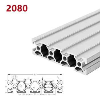 1/2 adet / grup 2020 2040 2060 2080 20100 Alüminyum Profil Ekstrüzyon 100mm-500mm Uzunluk Lineer Ray DIY 3D Yazıcı Tezgah CNC 1