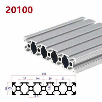 1/2 adet / grup 2020 2040 2060 2080 20100 Alüminyum Profil Ekstrüzyon 100mm-500mm Uzunluk Lineer Ray DIY 3D Yazıcı Tezgah CNC 3