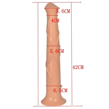 42cm Büyük Büyük At Yapay Penis Gerçekçi Phallus Bayanlara Seks Oyuncakları Eşcinsel İtme Vantuz Silikon Büyük Penisler Teleskopik Penis 1