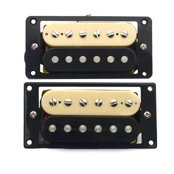 Gitar Pickup Zebra Yüzlü Humbucker Çift Bobin Elektro gitar manyetikleri 50 / 52mm yükleme Çerçeve Gitar Aksesuarları 0