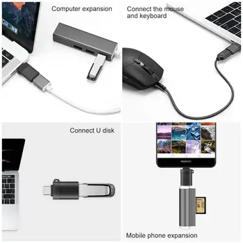 USB 3.0 Tip C OTG Adaptör USB USB-C Erkek mikro USB Tip-c Dişi Dönüştürücü Macbook Samsung S20 USBC OTG Konektörü